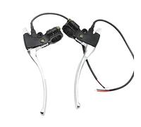 2pcs E Bike Brake Levers Aluminium Alloy Left Right Hand Brake Power Failure Hand Lever For Electric Bike Scoooter And Clutch Levers Dirtbike Cables Motorcycle For Dirt Pin Hydraulic Perch Adjustable