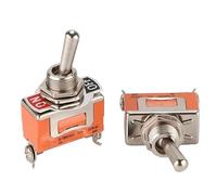 2Pcs E-TEN 1021 15A 250V AC SPST 2 Position ON OFF 2 Pin Toggle Switch Power Switches E-TEN1021