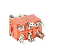 2Pcs E-TEN1322 15A/250VAC 6 Pin ON-OFF-ON 3 position Miniature Rocker Button Switch Shaking Toggle Switches E-TEN 1322 Orange