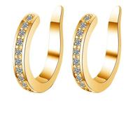 2Pcs Ear Clips for Ear Corrector,Ear Corrector,Non Pierc/ing Ear Cuff Cartilage Earrings,Non-Pierc/ing Ear Cuff Cartilage Earrings for Women,Plated Bone Clips for Work,Ear Rings for Women(Gold)