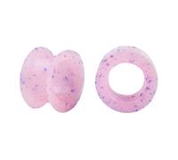 2PCS Ear Tunnels Hard Silicone Double Flared Ear Expander Tunnels Plugs Gauges Stretcher Gauges Men Women White black Body Piercing Jewelry 8g-1'', 1"(25mm), Silicone, no gemstone
