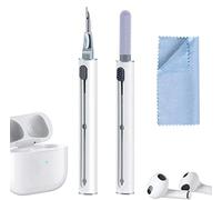 2Pcs Earbud Cleaning kit， Multi-Function Cleaning Pen with Soft Brush Flocking Sponge，Suitable for Bluetooth Headset, Charging Box, Mobile Phone, Earbud