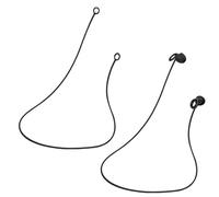 2Pcs Earplug Lanyard Earplugs Connector Cord Soft Flexible Silicone Cord Anti Drop Ear Plugs Strap for Removable Earbuds Earphones Safe Hold Tug-Resistant Prevent Falling Black (No Earplugs Included)