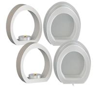 2PCS Easter Bunny Candle Holder Molds, Easter Silicone Egg Moulds Candle Base, Rabbit Candles Holder Molds, Compatible with Candles Casting, Soap Making, and Pastry Making, Etc