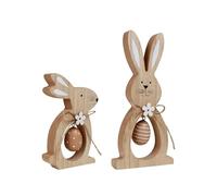 2Pcs Easter Bunny Table Wooden Signs,Tiered Tray Decor Rustic Easter Wood Sign,Farmhouse Bunnies Rabbit Dining Table Decorations for Home Party Mantle Shelf Kitchen Office Gift