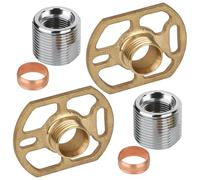 2PCS Easy Fast Fit Thermostatic Shower Mixer Bar Valve Fixing Kit - Brass BSP Wall Mount Mounting Brackets for Exposed Bar Shower & Bath Mixer