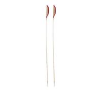 2pcs Ebony Head Yangqin Bamboo Dulcimer Hammers 33.5x1.3x1.1cm | Smooth Rounded Edges, Antique Styling, Balanced Handling, for Beginners and Performers on Chinese Dulcimer Strings