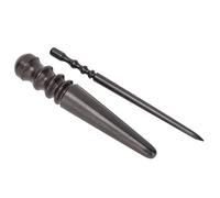 2pcs Ebony Wood Leather Craft Slicker Round Burnisher Leather Wood Edge Craft Slicker Polished Rods Edge Burnisher Slicker Tool Craft DIY Handworking Tool Burnisher Slicker Tool