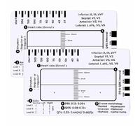 2PCS ECG 7 Step Ruler, Transparent ECG Ruler Card, ECG/EKGs Made Easy by Following a 7 Step Plan, Pocket Sized 8.6cm x 5.4cm Ideal for Students, Paramedics, EMT's, Nurses & Doctors