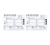 2PCS ECG Ruler 7 Step - Plastic ECG Card - ECG/EKG Made Easy by Following a 7 Step Plan - Ideal for Paramedic Accessories, Students, EMT's, Nurses & Doctors