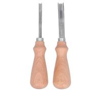 2Pcs Edge Leather Beveler Tool, 4mm and 8mm, Leather Edge French Skiver Trimming Cutting Leathercraft Marking Tool