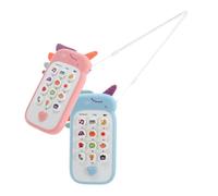 2pcs Educational Cell Phone for Sound Light Music Learning Interactive Telephone for Engaging Pretend Play Developmental Fun
