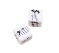 2Pcs Educational Music Staff Dices Set for Children to Learn Basic Theory Through Fun Game with Plastic Materials Dices