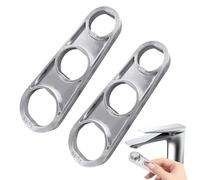2Pcs Efficient Water Flow Adjusting Tool, Multi-Use Faucet Aerator Key, Faucet Aerator Removal Wrench Tool, Durable Zinc Alloy Faucet Aerator Key for Kitchen Bathroom Sink Tap