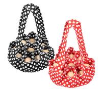 2Pcs Egg Bags Mini Egg Collecting Basket with 9 Pouches Gathering Basket for Farmhouse Chicken Hen Duck Goose Eggs Holder Bags Housewife Garden Transporting Storage Canvas Fresh Eggs Bag