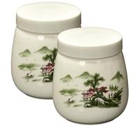 2Pcs Egg Coddler, 220ml Vintage Ceramic Coddled Egg Cups with Lids for Quick and Easy Breakfast or Elegant Display.