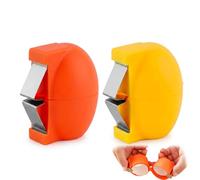 2PCS Egg Cracker, Multifunctional Egg Peeler & Egg Shell Opener Tool, Easy Egg Shell Remover for Hard Boiled Eggs, Orange & Yellow Kitchen Gadgets for Easy Peeling & Separating