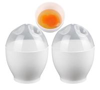 2pcs Egg Poachers Microwave Egg Cooker for Soft Medium and Hard Boiled Eggs Quick Poached Eggs Maker Poacher Cups for Breakfast Kitchen Restaurant