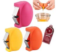 2PCS Egg Shell Opener,2026 Upgrade Stainless Steel Egg Cracker Tool, Multifunctional Egg Shell Opener for Raw & Hard-Boiled Eggs, Handheld Kitchen Gadget for Easy Peeling & Separating (3)