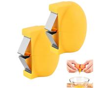2PCS Egg Shell Opener and Cracker Tool, No Mess Handheld Egg Peeler for Hard Boiled & Raw Eggs, Easy Egg Opener Shell Remover, Durable Kitchen Gadget for Baking, Omelets, Scrambled Eggs (Yellow)