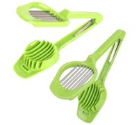 2PCS Egg Slicer, Boiled Egg Cutter Handheld Banana Slicer Multi Purpose Slicing Tool for Kiwi Strawberry Vegetable Green