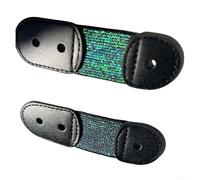 2pcs Elastic Figure Skate Lace Strap for Competition and Lessons with Lightweight and Discreet Design (Color Black)