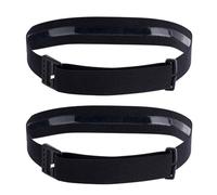 2pcs Elastic Headlamp Strap Replacement, Nylon Adjustable 2.5cm/1in Wide Headlight Strap Compatible with Black Diamond, Petzl, Princeton Tec, Fenix (Black)