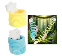 2Pcs Elastic Rat Toys Sugar Glider Toys Climbing Ropes Hanging Sugar Glider Cage Accessories for Little Pet Rat Squirrel Bird