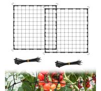 2Pcs Elastic Trellis Netting, 120×120cm Plant Support Scrog Net with 8 Hooks Grow Tent Netting Elastic Mesh Garden Trellis netting Hydroponic Grow Room Plant Trellis Net for Vegetables Fruits Flowers