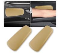2PCS Elbow Pad Arm Rest for Car,Soft Leather Arm Rest Pillow with One-Piece Molding for Comfortable Support,Universal Car Accessories Car Knee Cushion Car Door Armrest Pads (Beige)