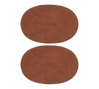 2PCS Elbow Patches for Wool Jumpers, 13.8 X 9cm Sew-On Fabric Oval PU Leather Elbow Patch, Clothes Fabric Repair Sewing Patches for Sweaters, Jackets, Trousers and Hats(Coffee)
