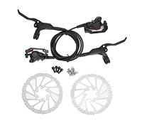 2pcs Electric Bike Hydraulic Disc Brakes, 4 Piston Front Rear Oil Pressure Disc Brake Set, High Performance Braking System with Resin Heat Dissipation Metal Gasket, for Electric Bi