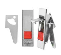 2pcs Electric Cabinet Door Button Lock, Zinc Alloy Push Latch | Red Finish, Elegant Style, Easy Installation, Panel Mount Design, Versatile Use for Drawers and Mailbox Doors