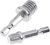2Pcs Electric Drill Accessories Outer Hexagon Conversion Rod M10+M14 Woodworking Hex Socket Adapter Converter Impact Power Drill Sockets Adapter Chuck Hex Shank Converter Drill Chuck Hex Adapter Tool