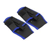 2Pcs Electric Drill Belt Pouch with Waist, Tool Bag for Cordl Electricians, Multifunctional Design with e (Red Border) (Blue Border)