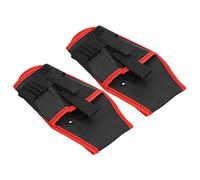 2Pcs Electric Drill Belt Pouch with Waist, Tool Bag for Cordl Electricians, Multifunctional Design with e (Red Border)