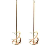 2pcs Electric Drill Mixer Paddle 19.1in 45 Steel Spiral Mixing Rod