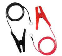 2PCS Electric Fence Wire Black Red Electric Fence Connectors Leads Solar Powered Electric Fence Battery Cables Long Lasting Electric Fence Leads with Alligator Clips 3m Electric Fence Connectors