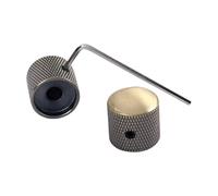 2Pcs Electric Guitar Bass Dome Knobs with Hole Metal Guitars Tone Volumes Knob Potentiometer Hat Caps Guitar Parts Potentiometer Control Knobs