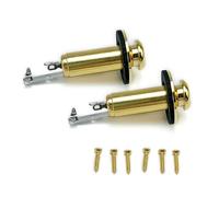 2Pcs Electric Guitar Endpin Output Input Socket 6.35MM Strap Plug Socket with Screws Accessories Enduring Acoustic Electric Guitar Monophonic Endpin Socket Plug