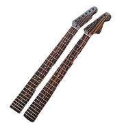 2pcs Electric Guitar Neck 22 Fret 25.5 Inch Maple Striped Fingerboard Inlay Replacement Parts