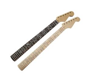 2pcs Electric Guitar Neck 22 Frets 25.5 Inch Maple Rosewood Fingerboard Tree Inlay Replacement Parts