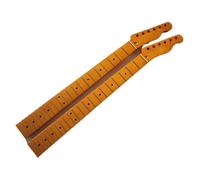 2pcs Electric Guitar Neck 22 Frets Maple Fingerboard Dots 25.5 Inch Yellow Parts