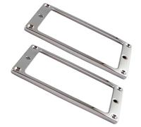 2Pcs Electric Guitar Pickup Frame Flat Base Metal Mounting 4x4mm Silver | Durable zinc alloy pickup frame, 89.5x45.5mm, perfect for electric guitar decoration and replacement