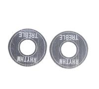 2PCS Electric Guitar Switch Gaskets Three Gear Toggle Switch Indicator Washer Rhythm Treble Ring Plate (Silver)