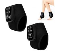 2Pcs Electric Heated Foot Massager,Ankle Massager,Adjustable Temperature Settings, Five Gear Intensity Levels,Portable Feet Heating Pad, USB Rechargeable,for Men Women Or Elderly