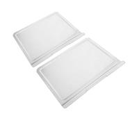 2pcs Electric Oven Drip Pan 15l Rectangular Metal Grease Catch Tray | Silver Polished Finish, Removable Design, Supports Baking Roasting Grilling, Replacement Accessory for Residential Kitchen
