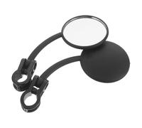 2pcs Electric Scooter Rear View Mirrors Pair for 22mm Handlebar Tubes | Black round Glass Lenses, Adjustable Brackets, Parks and Residential Communities