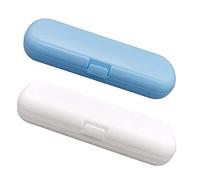 2Pcs Electric Toothbrush Travel Case Portable Travel Holder for Oral-B Philips and so on, Blue & White