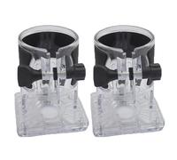 2PCS Electric Trimmer Router Base, Woodworking Trimmer Router Transparent Plastic Base, Quick Fixation Trimming Milling Machine Accessories, Transparent Cover for Milling Grooving Carving